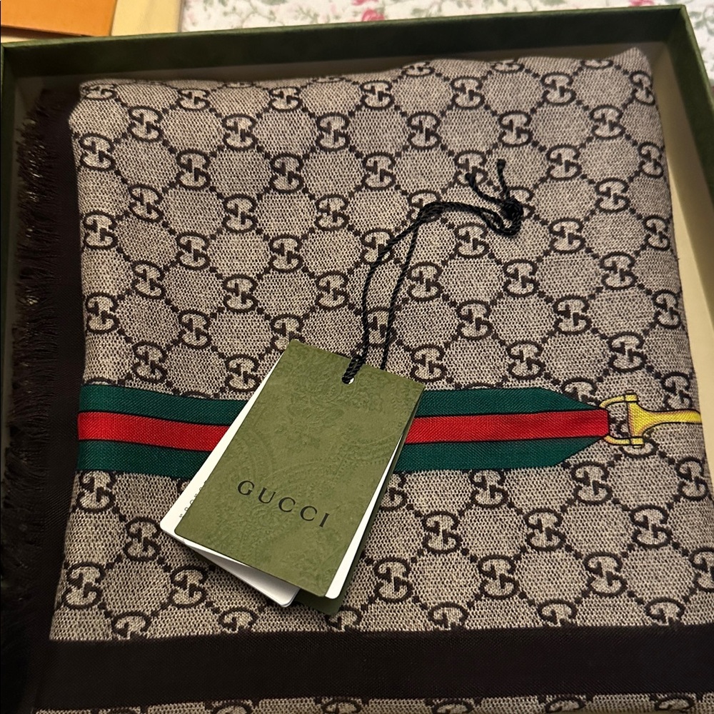 Gucci Black and Red shawl